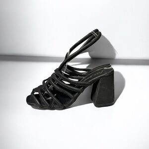 🌻NEW w/tag Free People Colette Black inched Heel Sandals Size 38 or 7.5